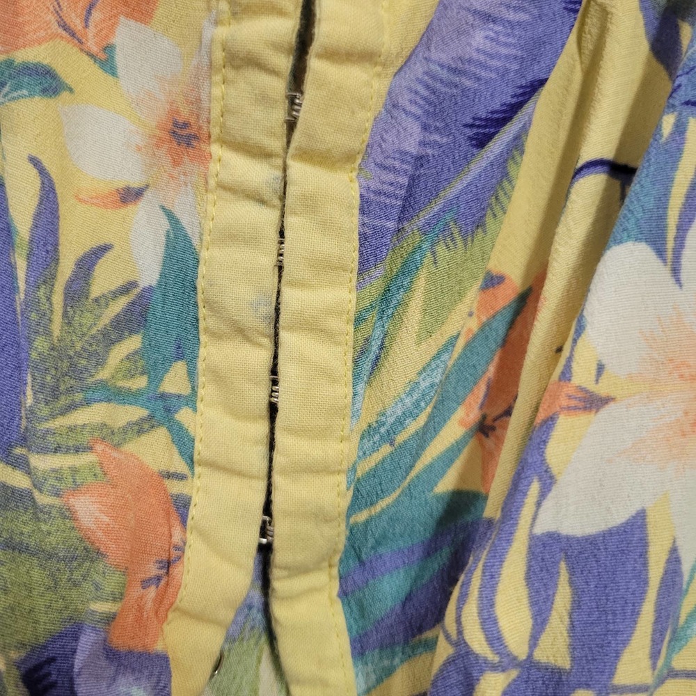 FOREVER 21 Tropical Floral Ruffle Off Shoulder Cropped Top M - Picture 5 of 6
